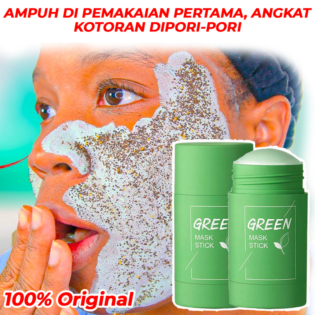 [ORI] Masker Komedo MEIDIAN Green Tea Stick Mask Asli Dari Ekstrak Teh Hijau