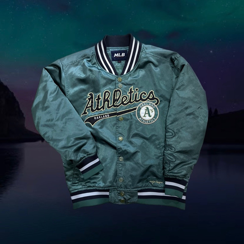 Varsity jacket Mlb athletica Green vintage second