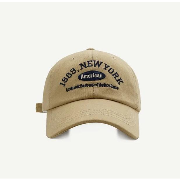 Topi NY New York 1989 Pria Wanita Unisex Distro Original Lokal Keren Bahan Tebal Bordir Topi BaseBall Pria Dewasa Casual Murah Topi Korea Cowok Cewek Terkini