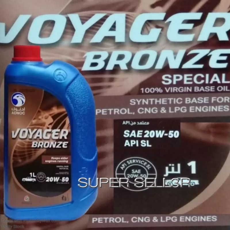 ADNOC VOYAGER BRONZE SAE 20W50  GARANSI ORIGINAL