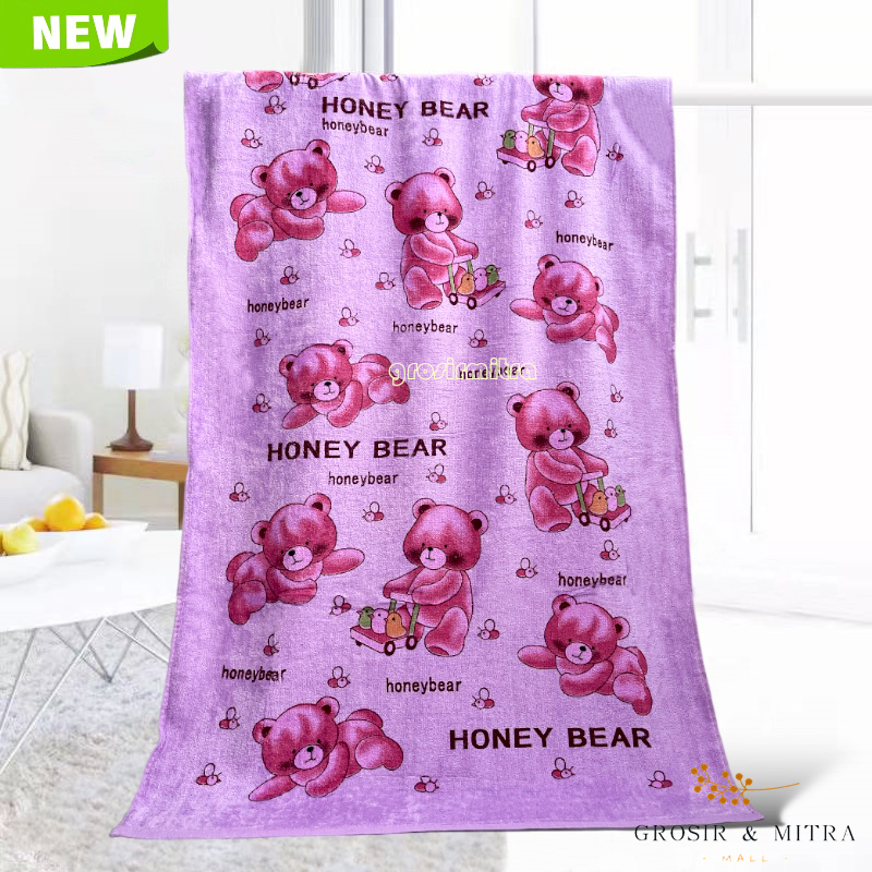 Handuk Mandi Handuk Bayi Anak Handuk 70x140cm Kamar Mandi Handuk Besar Kimono Honey bear