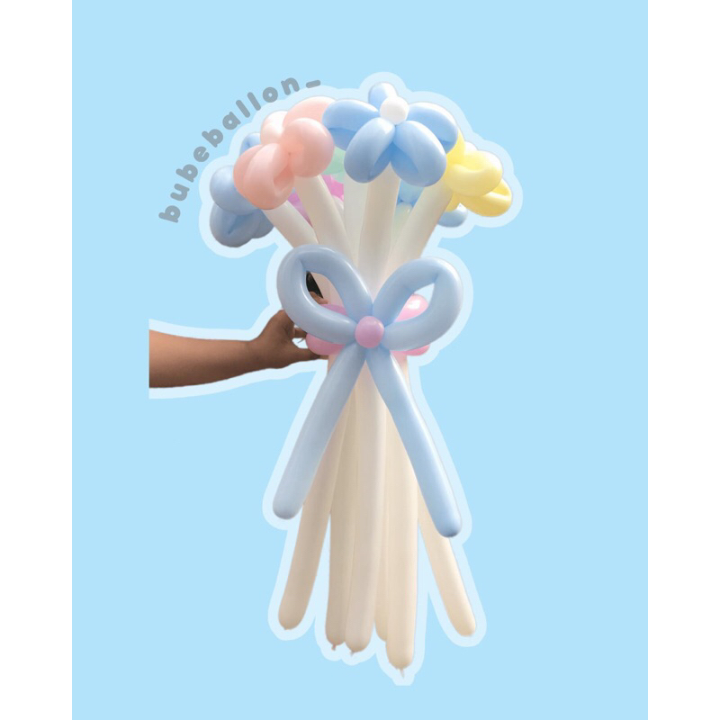 BOUQUET/BUCKET/BUKET BALON 6 TANGKAI CANTIK
