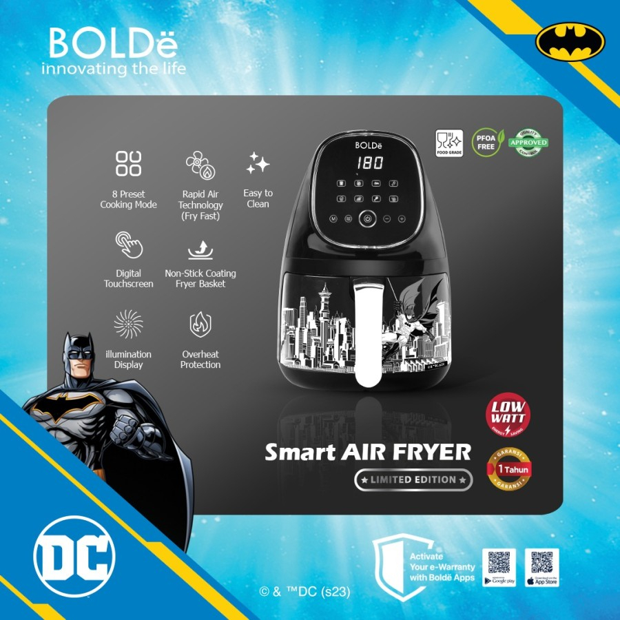 BOLDe Smart Air Fryer 2.5 Liter Batman Edition