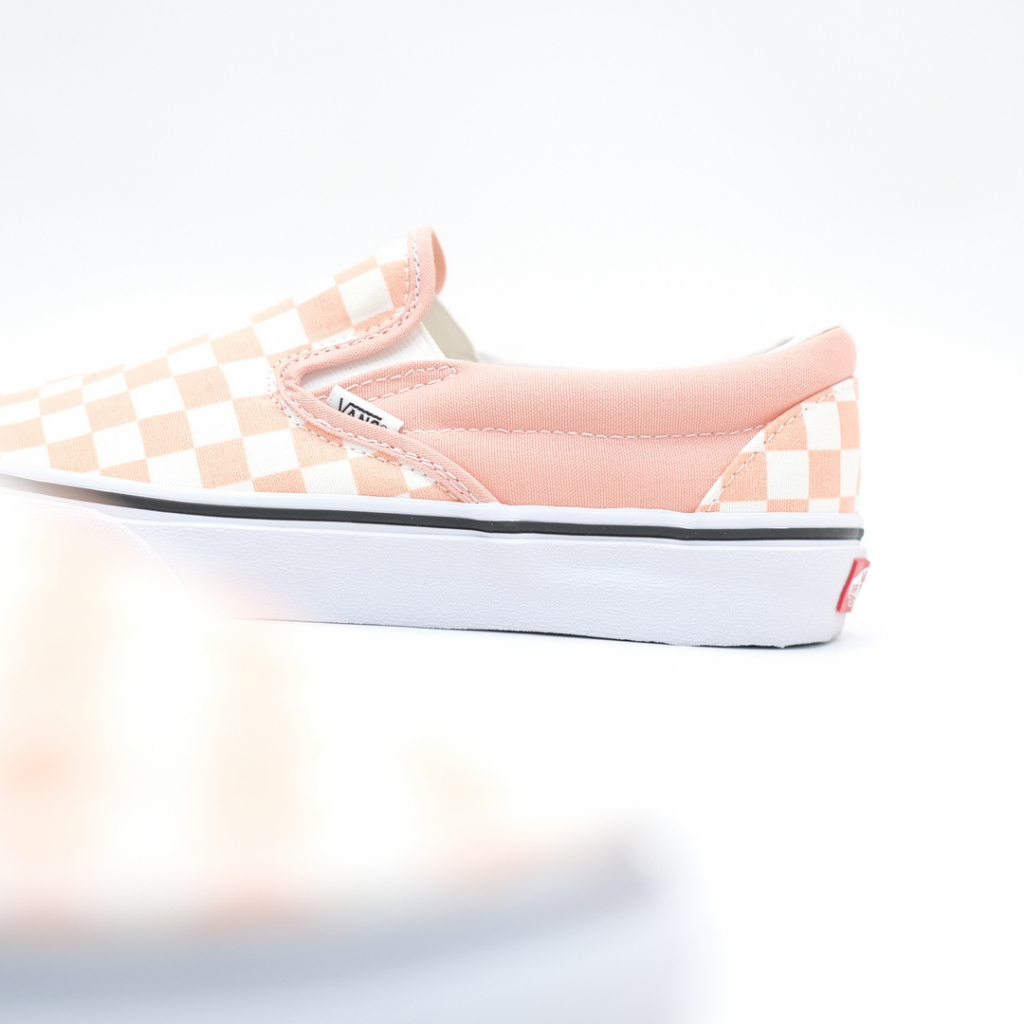 SALE DISKON! V4NS SLIP-ON CHECKERBOARD ROSETTE CLASSIC 100% ORIGINAL BNIB