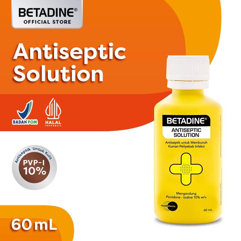 Betadine Antiseptic Solution - Obat Luka Antiseptik 60ml