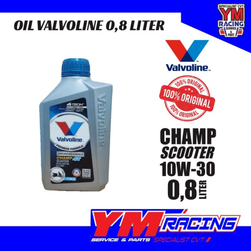 OLI VALVOLINE 4T SCOOTER 10W30 SL JASO MB 08L / VALVOLINE OIL 0.8L CHAMP 4T SCOOTER 10W30 SL JASO MB - OLI VALVOLINE