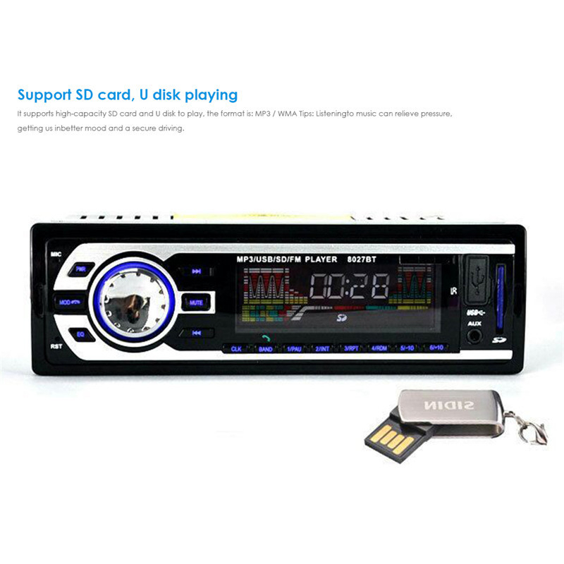 AMPrime Tape Audio Mobil Multifungsi Bluetooth USB MP3 FM Radio - Black