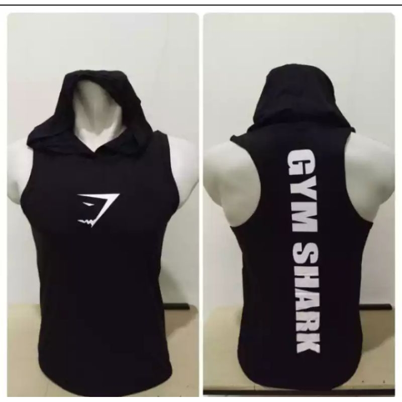 HODIE GYM SERAP KERINGAT BAHAN SPANDEX RAYON IMPORT BERKUALITAS WARNA HITAM - kaos gym fitness - tanktop pria dewasa