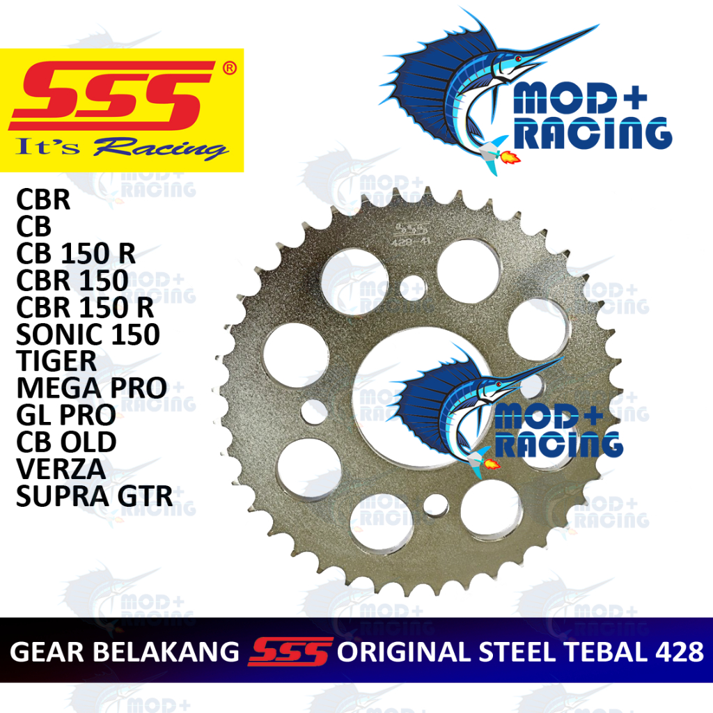 (BISA COD) GIR GEAR BELAKANG 428 SSS MP ORIGINAL MEGAPRO CB CBR CBR BARU LAMA 150 CB150R SONIC 150 T
