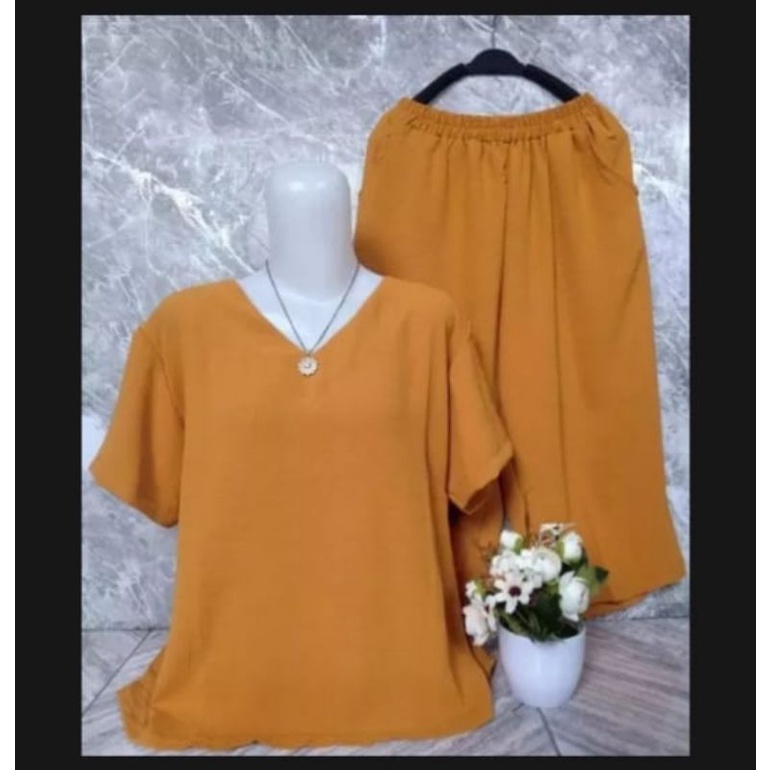 promo terbaru setelan polos nagita pakaian sehari hari wanita setelan andin terbaru