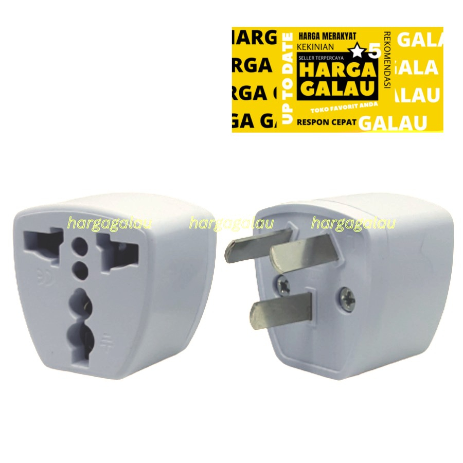 Colokan Listrik Kaki Tiga Gepeng Australia New Zealand Argentina Myanmar China 3 Pin Pipih Travel Adaptor Type I  Cina Over Steker Original tipe i