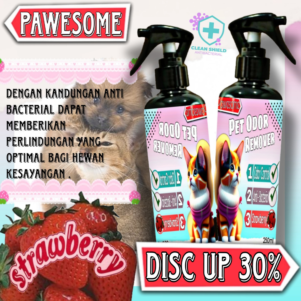 Penghilang Bau Kencing Kucing Anjing 250ML / Pet Odor Remover Spray / Litter Box / Pasir Kucing / Kucing / Anjing / Cat Dog / CatDog / Cat Dog / Dog / Cat / Pengharum Kandang / Penghilang Bau Kandang / Penghilang Bau Kotoran