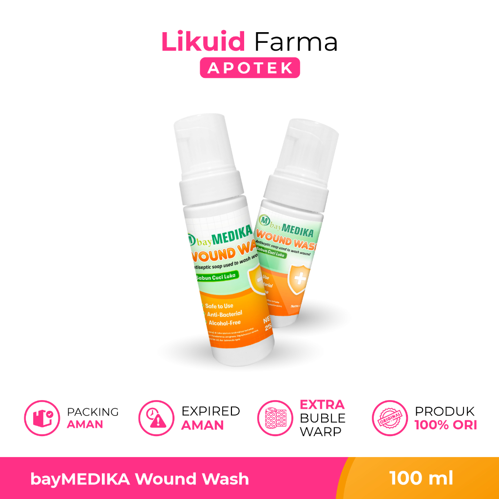 bayMEDIKA Wound Wash Sabun Pencuci Luka Diabetes - Pembersih Luka Tanpa Rasa Perih - Alkohol Free
