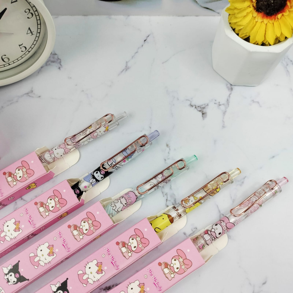 Pulpen Cetek Sanrio (1 pcs) dalam Box Mewah Edisi Spesial Favorit Anak / Pen Cetek SANRIO Special Fancy kemasan 1 Boks isi (1pcs) Kualitas Premium bisa Grosir dan COD