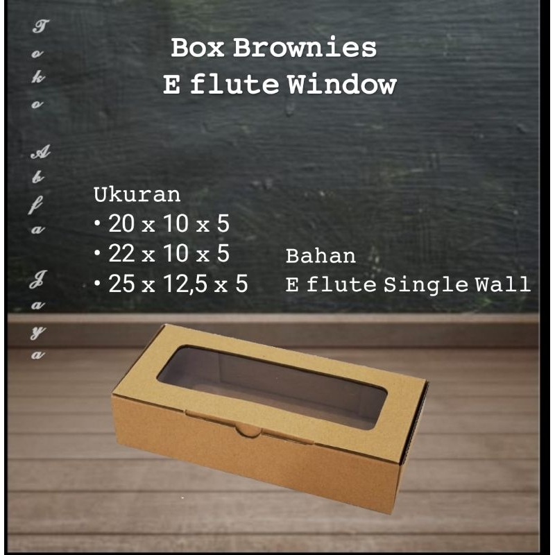 

Box murah. Box Eflute window single wall corrugated tebal. cocok untuk kue, packaging dll