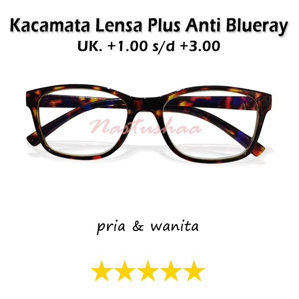 Kacamata Baca Plus (+) Antisinar Biru Leopard Ukuran +1.00 s/d +3.000 Terbaru Kacamata Presbiopia Bingkai Coklat Kacamata Plus untuk Wanita Pria Kacamata Cahaya Biru Kaca mata Anti Radiasi Komputer Hp Reading Glasses