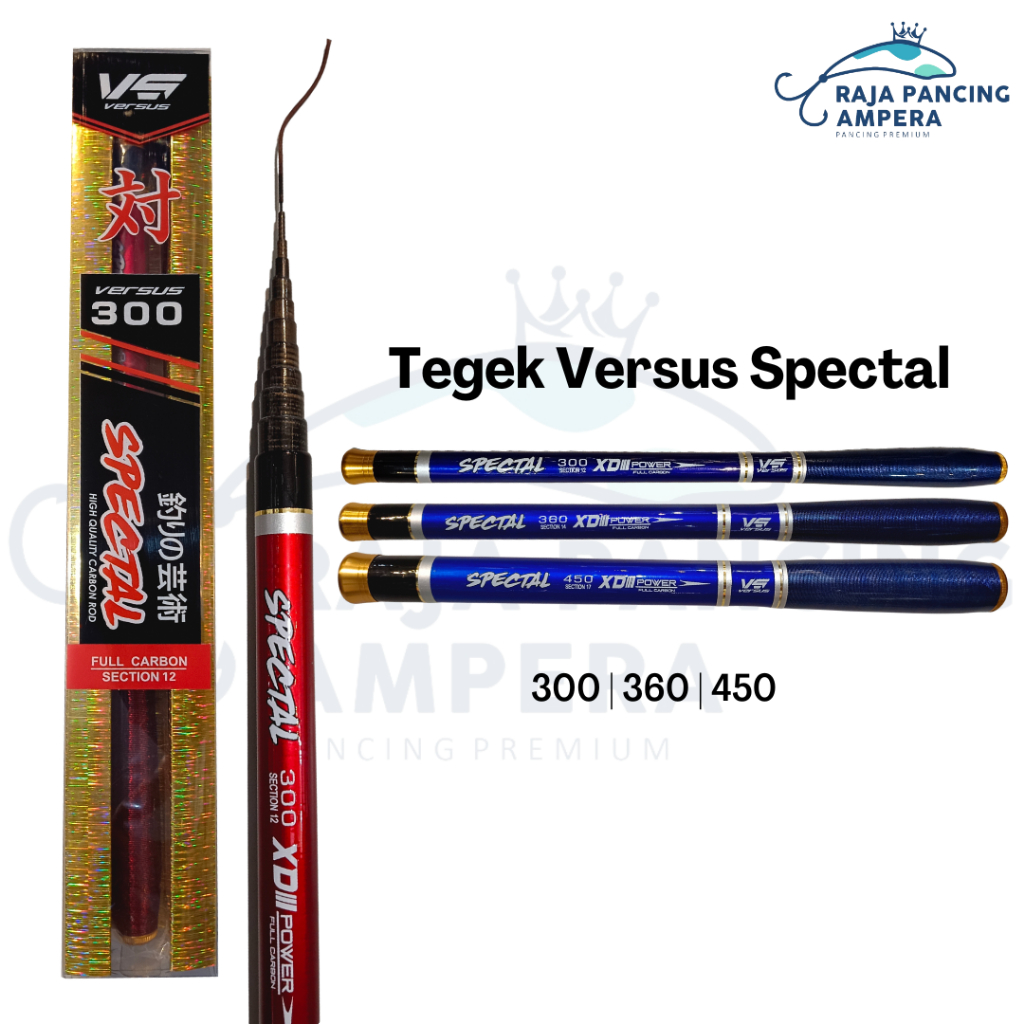Tegek Versus Spectal | Joran Full Carbon Ruas Pendek