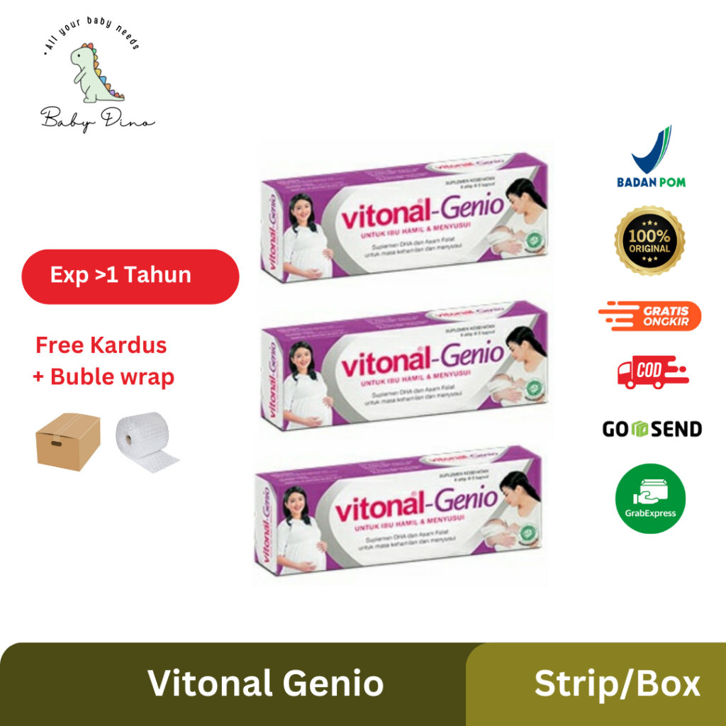 Vitonal Genio Suplemen DHA dan Asam Folat untuk Ibu Hamil dan Menyusui