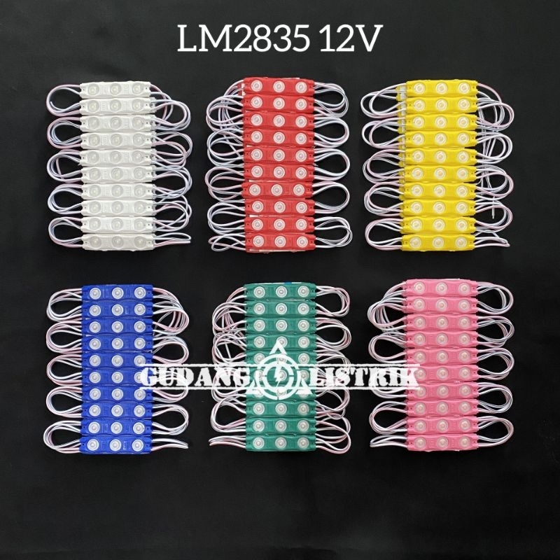 LM2835 12V Lampu Kolong Led Module 3 Mata Kecil Waterproof Cahaya Nyebar Terang