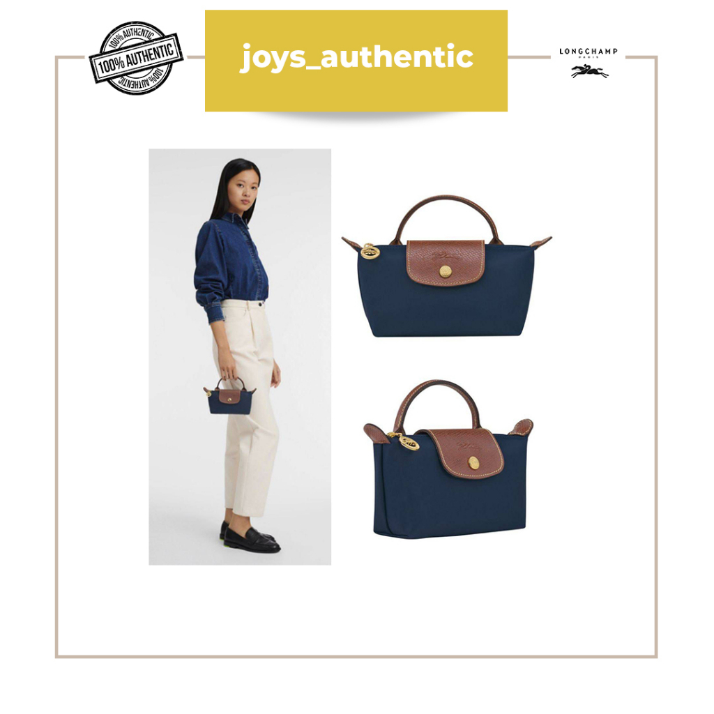 Tas Wanita Longchamp Pouch Biru Marine Woman Bag Authentic Original