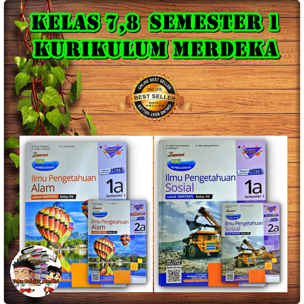 LKS IPA/IPS SMP/MTS Kelas 7,8 Semester 1 Kurikulum Merdeka Zamrud