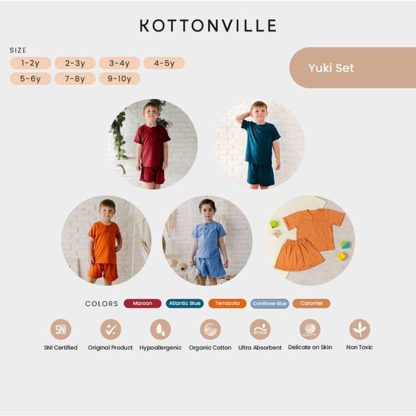 Kottonville Takoyakids Essentials Yuki Setelan 2-10 Tahun CBKS