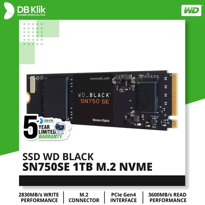 SSD WD BLACK SN750SE 1TB M.2 NVMe GEN4 - WD BLACK 1TB SN750 SE