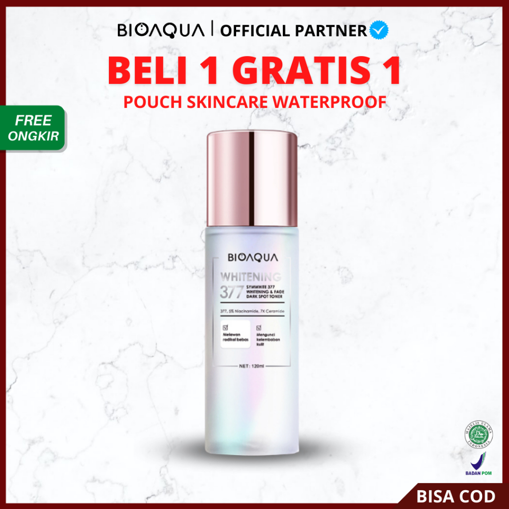 [ FREE GIFT ] BIOAQUA SymWhite 377 Whitening &amp; Dark Spot Toner - Wajah Glowing Mencerahkan Meratakan Melembabkan Kulit