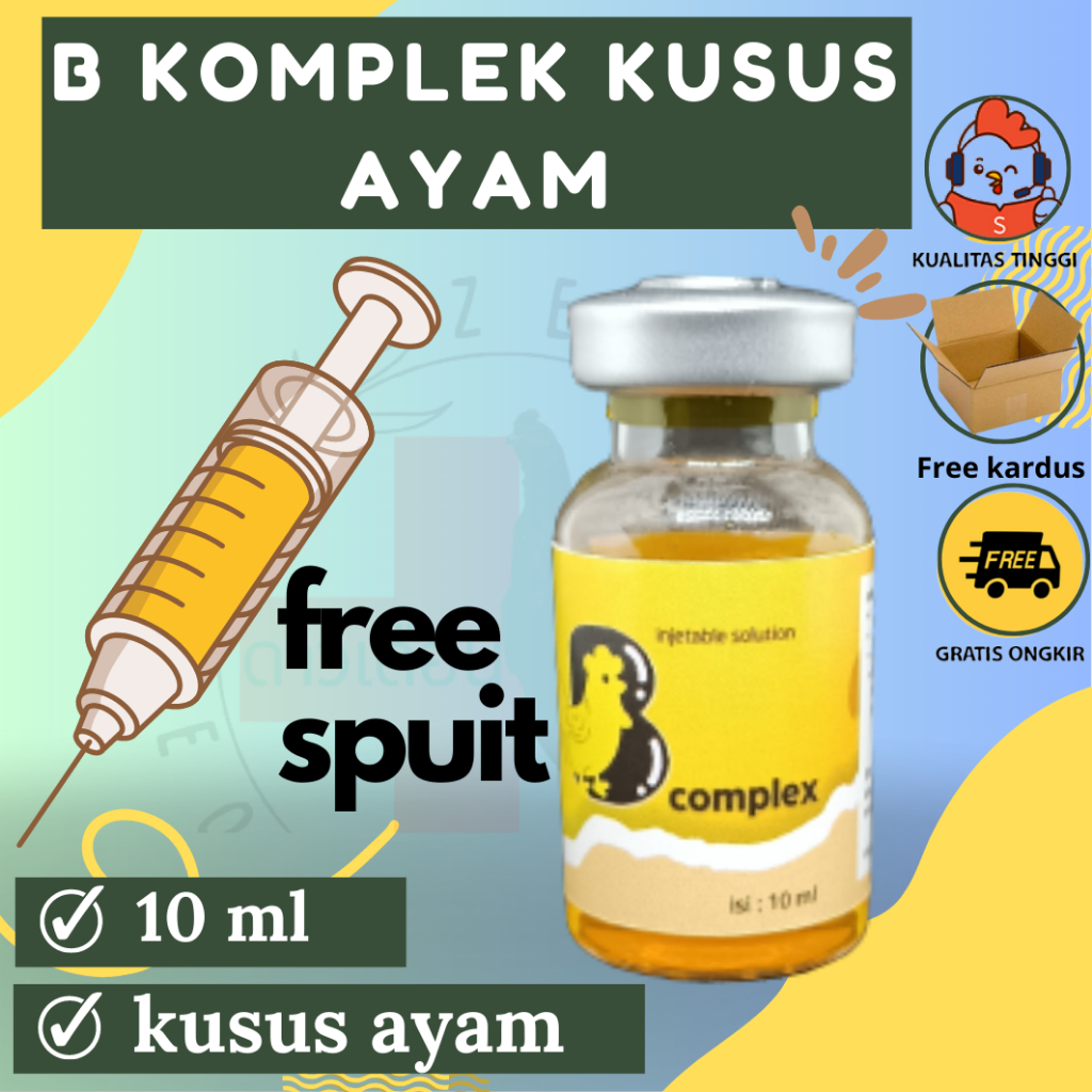 vitamin B komplek injeck kekebalan tubuh nafsu makan untuk ayam anjing sapi kambing zeorfarm