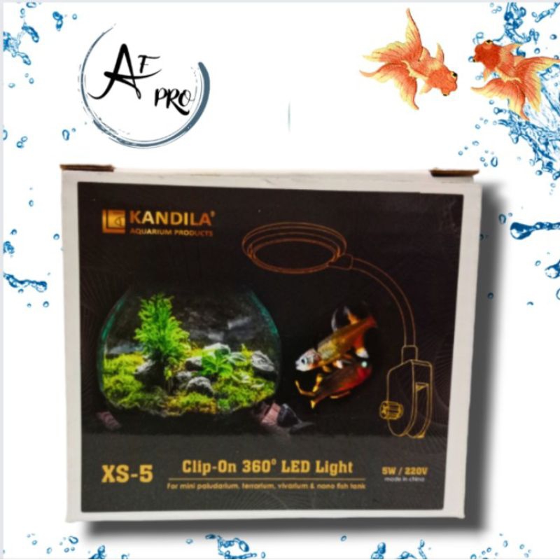 Lampu Aquarium toples Lampu Clip On 360° Led Light KANDILA XS 5