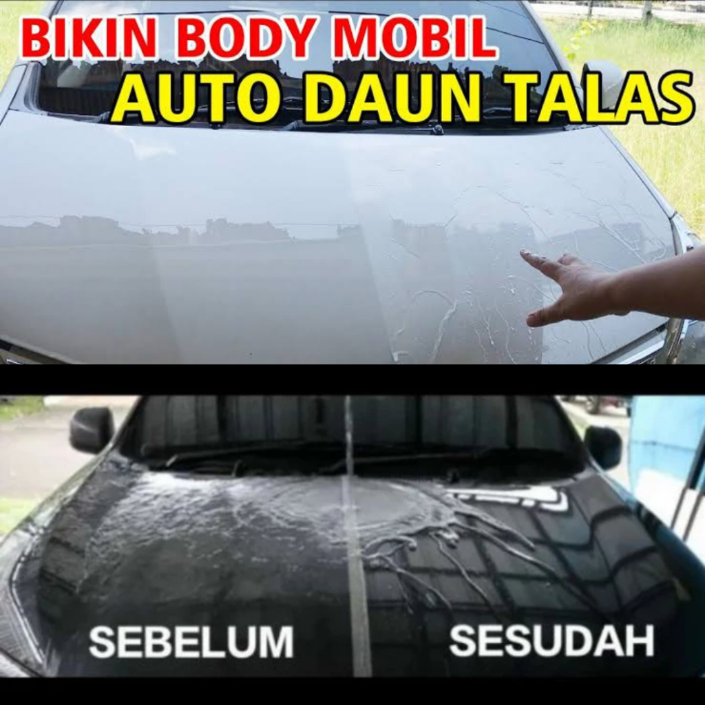 Nano Coating Cairan Pengkilap Body Mobil &amp; Motor Efek Hydrophobic and Paint Protection Pelindung Anti Air Hujan kaca Mobil efek daun talas