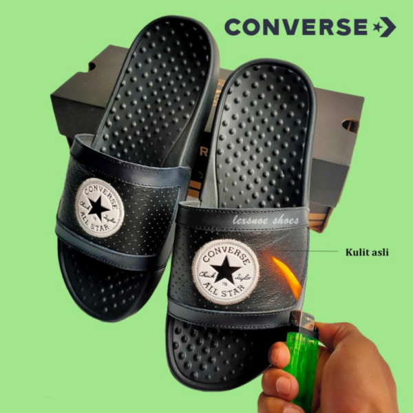 Promo converse sandal kulit asli hitam - Hitam 43 Berkualitas