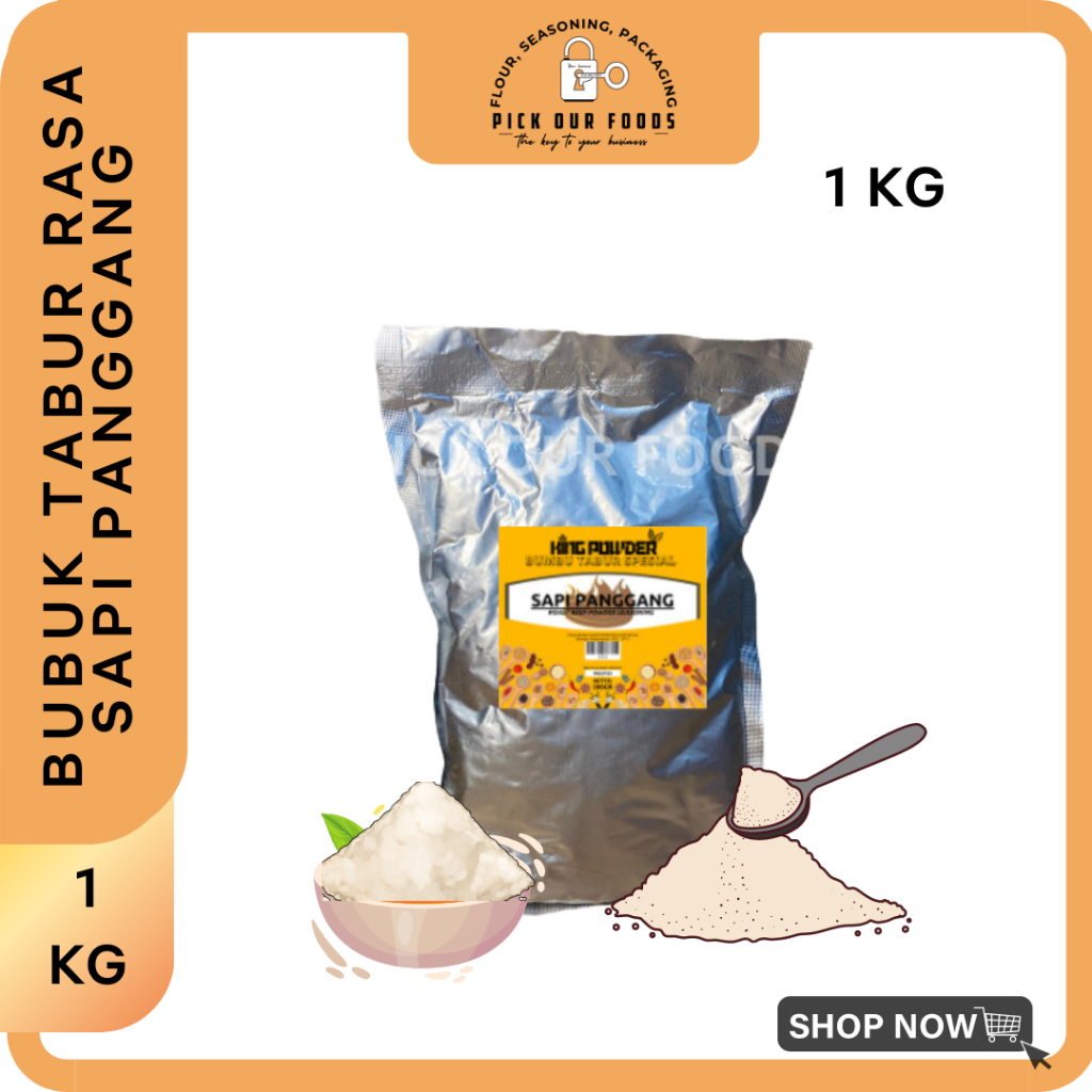 Bubuk Tabur BBQ / Balado / Keju / Jagung Bakar / Seaweed / Salt N Papper / Sapi Panggang / Sambal Matah / Pedas Asin / Pedas Original / Paprika / Onion Powder / Chili Granules 1kg