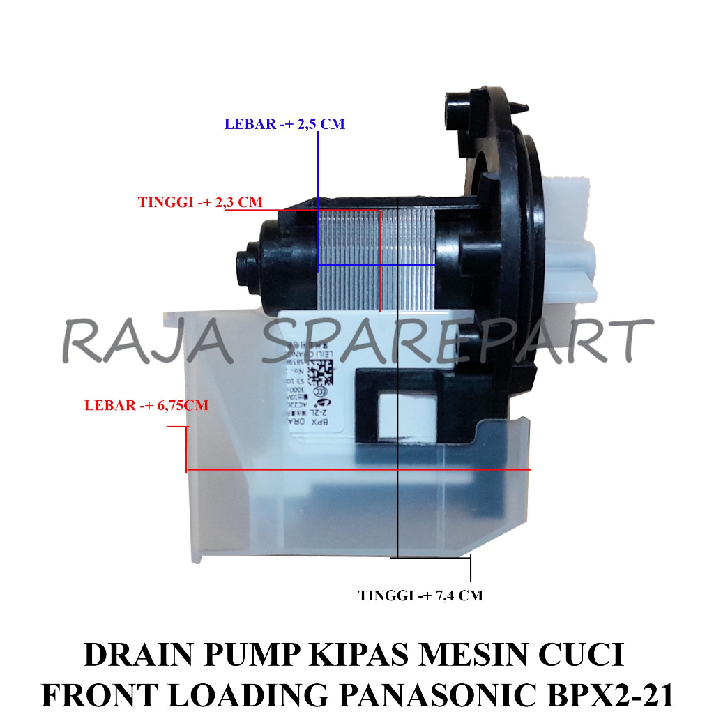 Drain Pump Kipas Mesin Cuci Panasonic Front Loading Ori BPX2-21