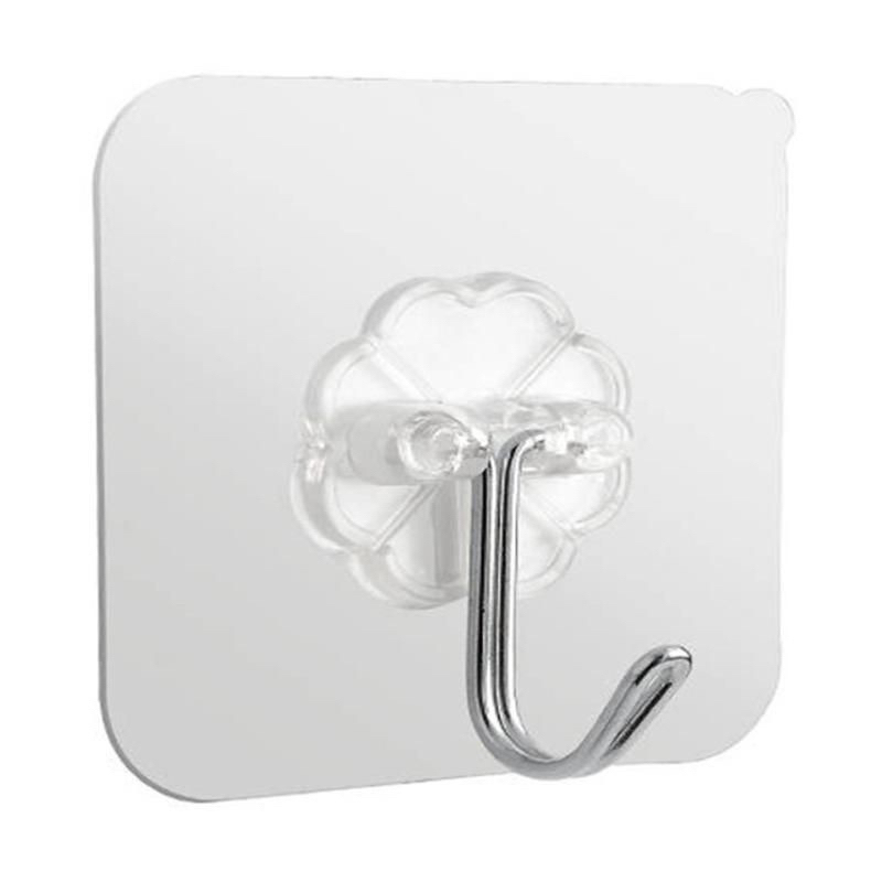 ( 1 Pcs ) Hook Tempel Serbaguna Transaparan Uk 6x6cm