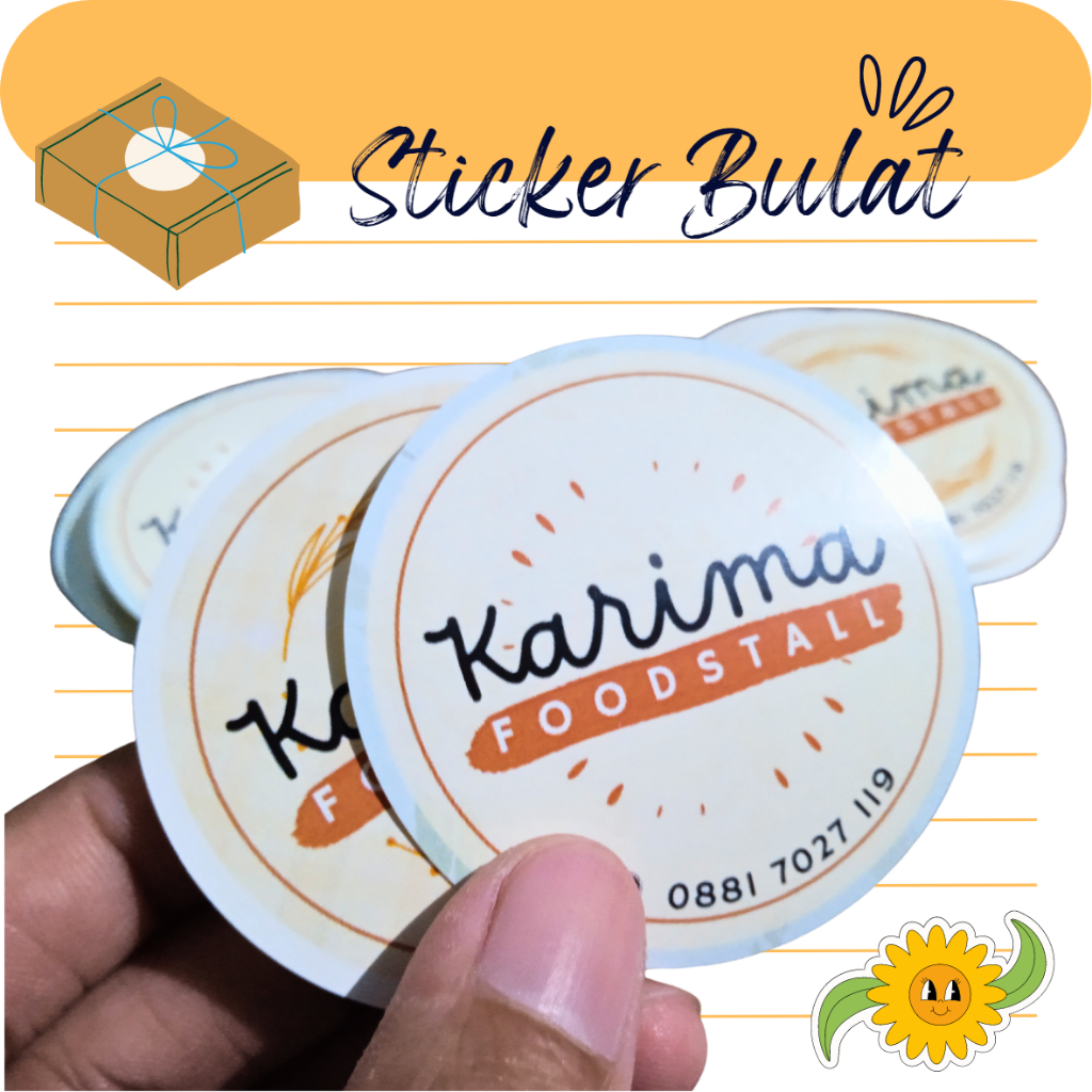 

Sticker Bulat Vinyl Label Custom