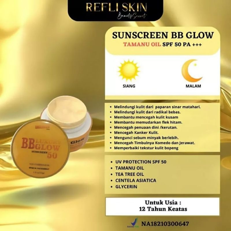 BB GLOW REFLISKIN LUXURY BEAUTY SPF 50 REFLI SKIN melindungi kulit dari sinar matahari belagrosir17