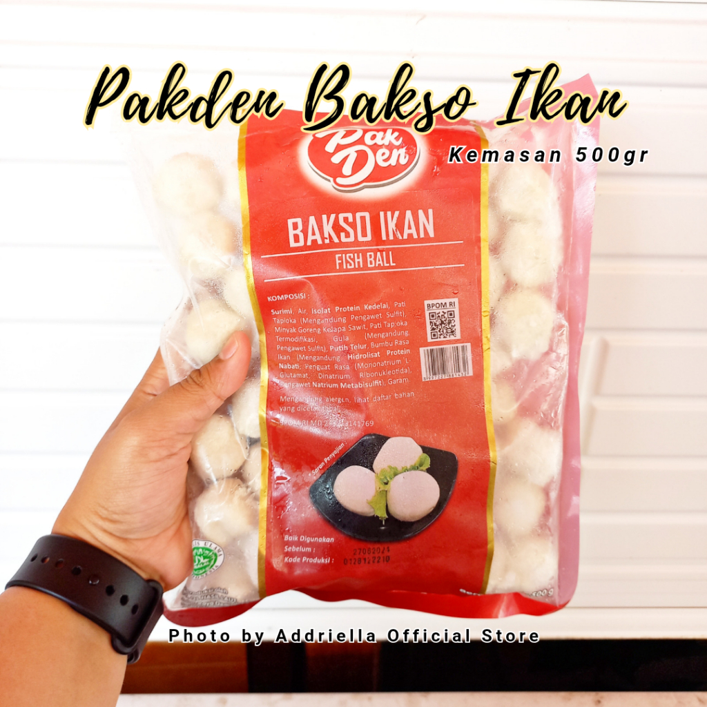 

ADDRIELLA Pak Den Bakso Ikan 500gr | Pak Den/Frozenfood/Frozenfood Murah