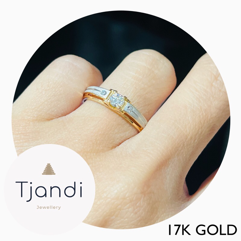 Cincin Plat Emas Nikah/Cincin Kawin/Cincin Tunangan 17K