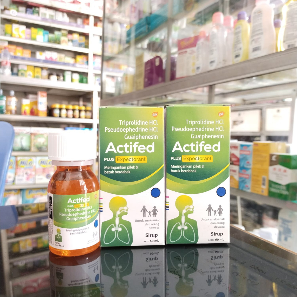 Actifed Plus Expectorant 60 ML Sirup / Syrup Actifed Hijau