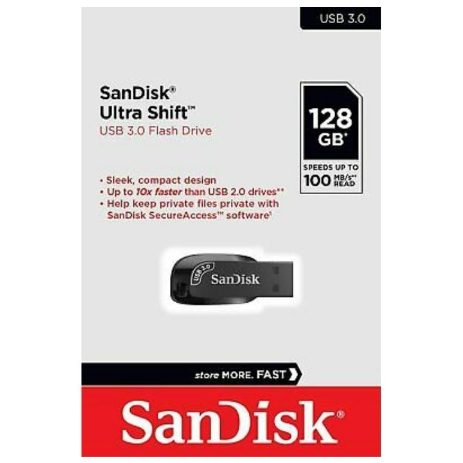 Flashdisk SanDisk 128GB USB 3.0 Ultra Shift CZ410 - Garansi Resmi 5 Tahun