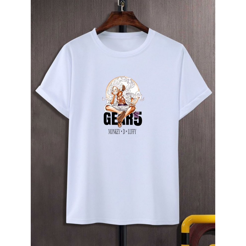 Kaos pria baju kaos pria baju cowok kaos laki laki dewasa kaos lengan pendek luffy gear 5