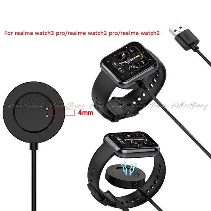 USB Kabel Charger Realme Watch 3 Pro / Watch 2 / Watch 2 Pro / Watch 1 Dock Cable Charger Magnetic Smart Watch Realme Watch 3 Pro / Watch 2 / Watch 2 Pro / Watch 1 Docking Charger Kabel