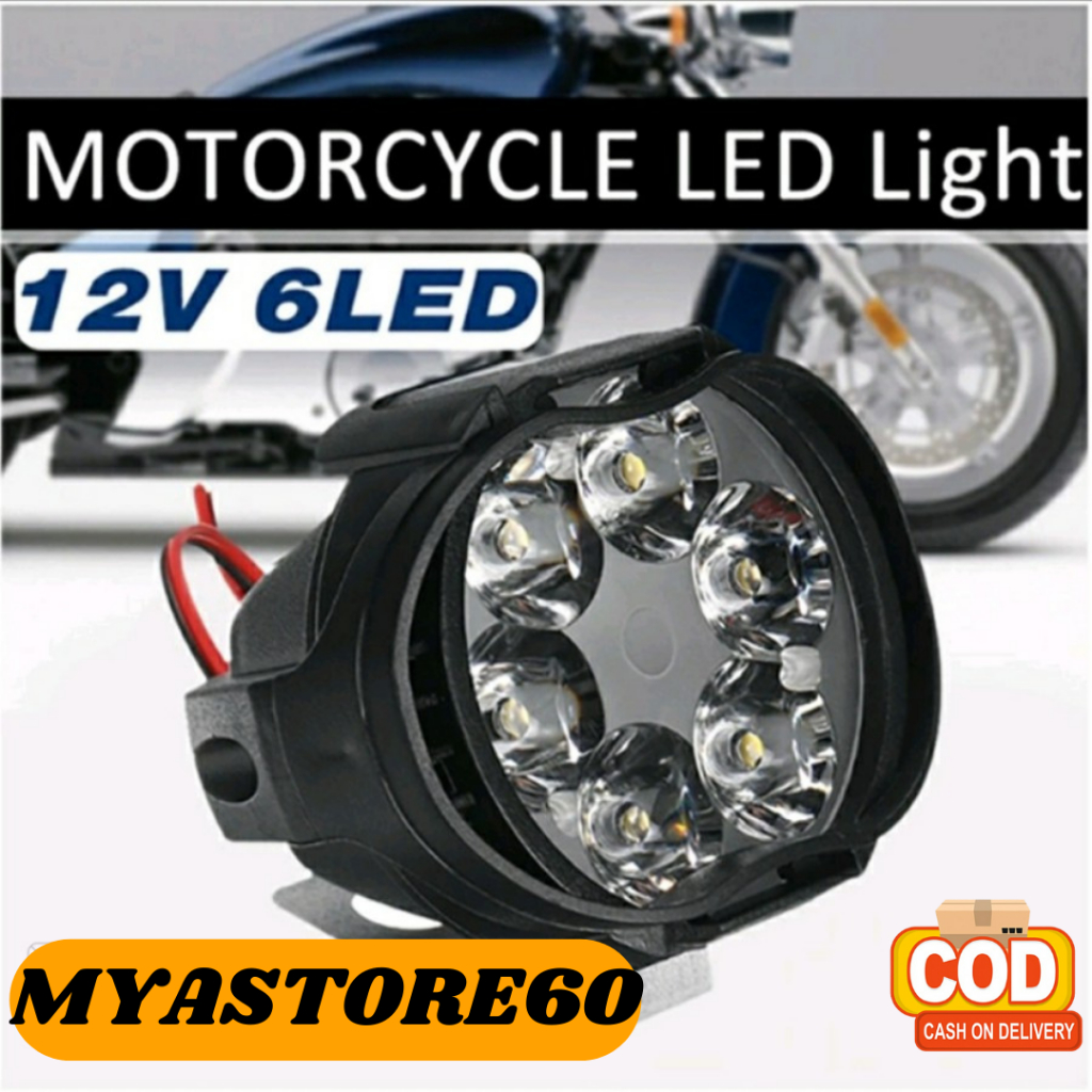 Lampu Tembak LED Spion Motor Mobil 6 Mata 12v Lampu Sorot Led PLX 6 Mata Oval Waterproof