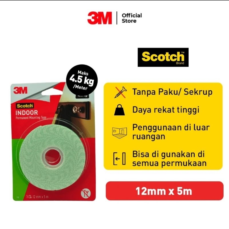 

3m scotch mounting tape 12mm x 5m