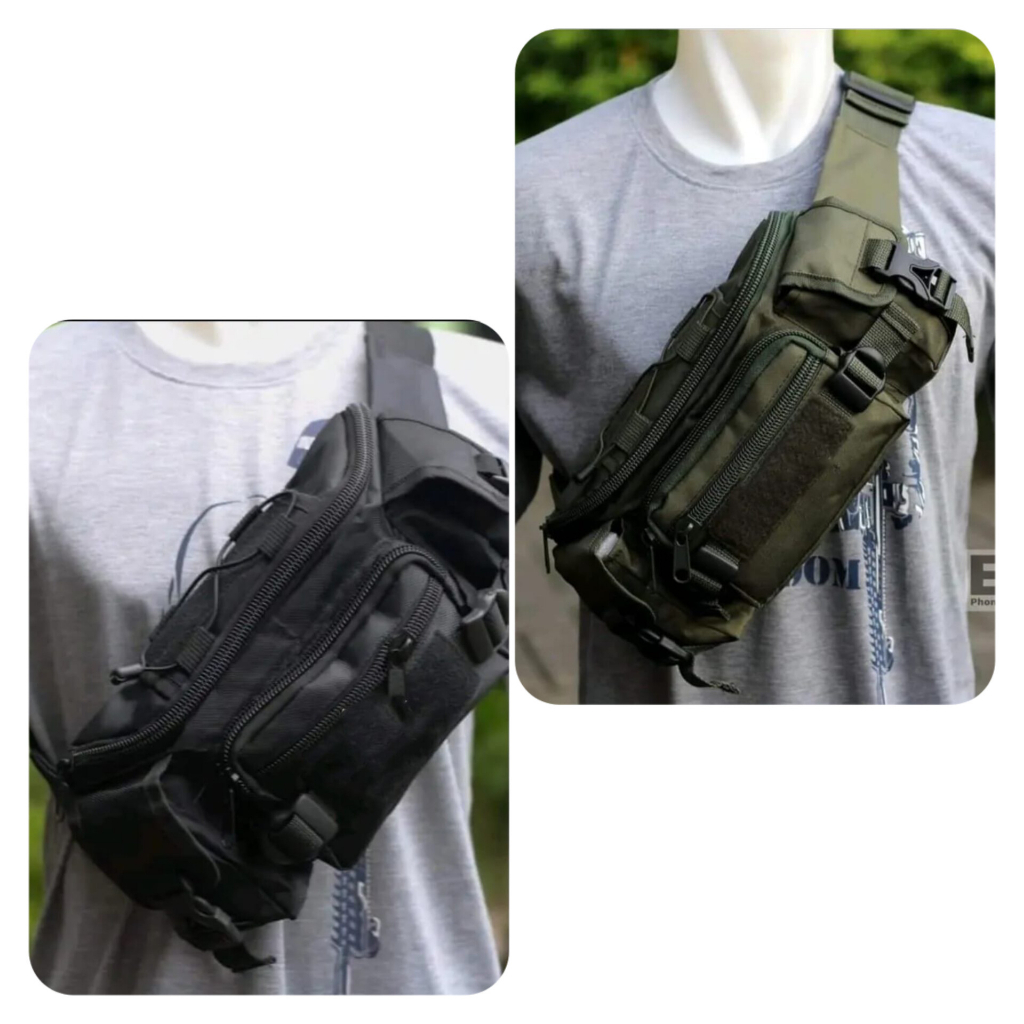 Waistbag Pria Tactical Army Tas Pria Tas Dada bisa COD