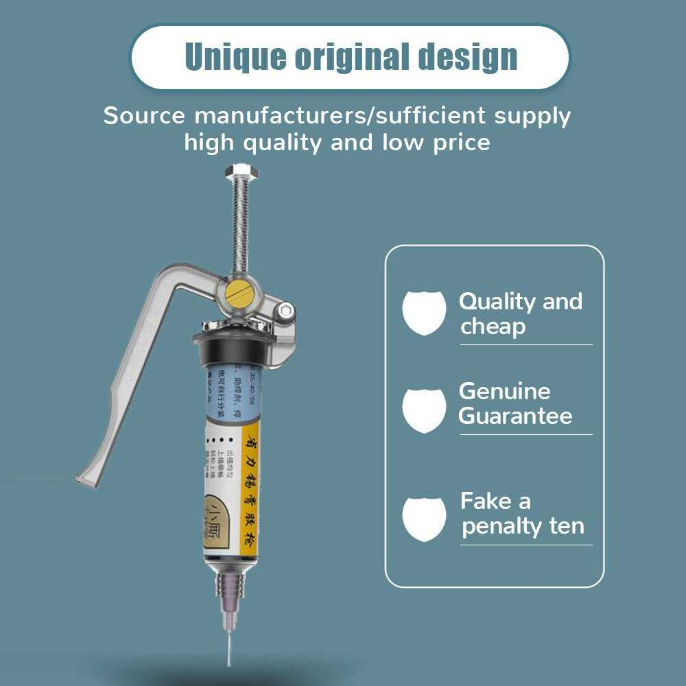 Alat Pendorong Solder Pasta Flux Jarum Suntik Glue Gun Booster Desain Ergonomis Solder Perkakas Rumah