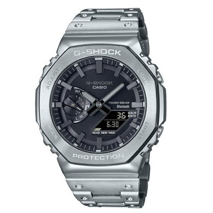 Jam Tangan Casio G shock GM-2100 Full Stainless Dualtime