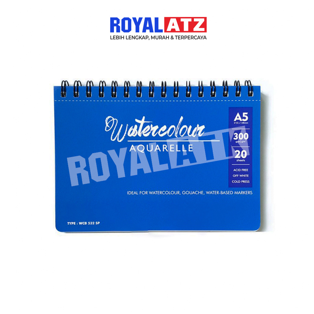 

Water Color Book Spiral V-Tec 20 lembar A5 Watercolor Book A5 20 Sheet