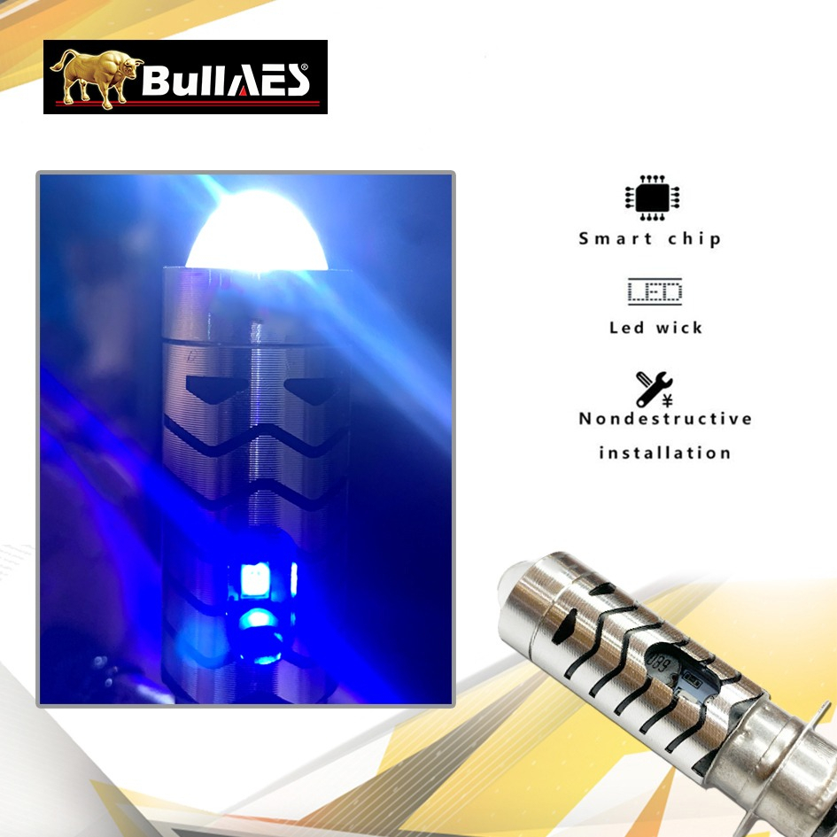 Lampu Motor LED BULLAES H6 Laser Devil Eye Biru Stroom